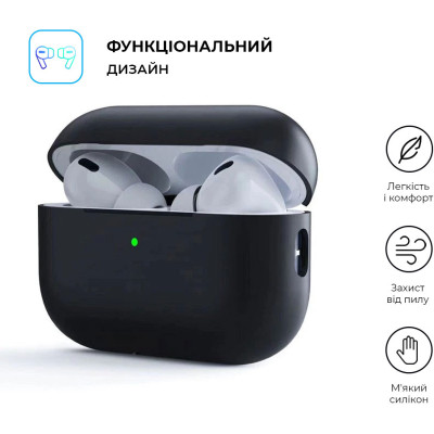 Чохол для навушників Armorstandart Silicone Case для Apple Airpods Pro 2 Black (ARM64546)
