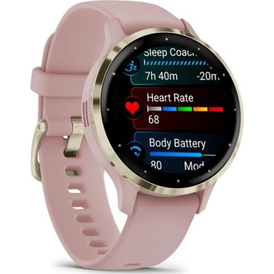 Смарт-годинник Garmin Venu 3S, Dust Rose + Soft Gold, GPS (010-02785-03)