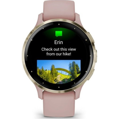 Смарт-годинник Garmin Venu 3S, Dust Rose + Soft Gold, GPS (010-02785-03)
