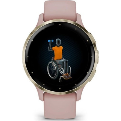 Смарт-годинник Garmin Venu 3S, Dust Rose + Soft Gold, GPS (010-02785-03)