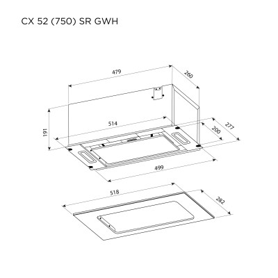 Витяжка кухонна Pyramida CX 52 (750) SR GBL