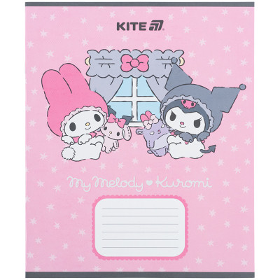 Зошит Kite Kuromi, 12 аркушів, коса лінія (HK25-235-2)