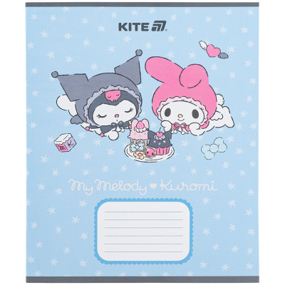 Зошит Kite Kuromi, 12 аркушів, коса лінія (HK25-235-2)