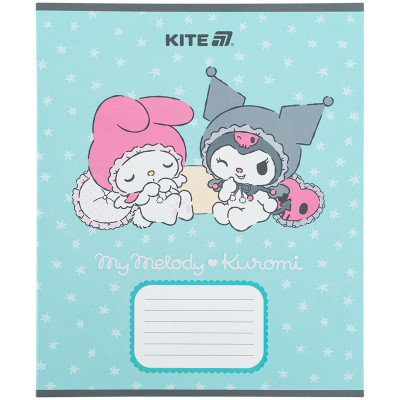 Зошит Kite Kuromi, 12 аркушів, коса лінія (HK25-235-2)