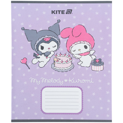 Зошит Kite Kuromi, 12 аркушів, коса лінія (HK25-235-2)