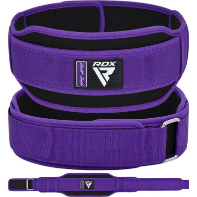 Атлетичний пояс RDX RX5 Double Belt неопреновий Purpel S (WBD-RX5PR-S)