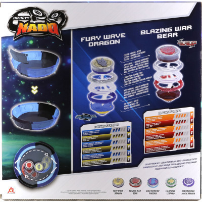 Дзига Auldey Infinity Nado VI Battle Set Fury Wave Dragon vs Blazing War Bear (EU654181)