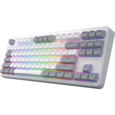Клавіатура Hator Rockfall 3 Mecha TKL QMK/VIA Orange Wireless White (HTK851UA)