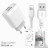 Зарядний пристрій XO L57 2.4A/2USB + lightning (XO-L57-LGHT)