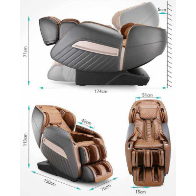 Масажне крісло NAIPO MGC-A350(Brown)