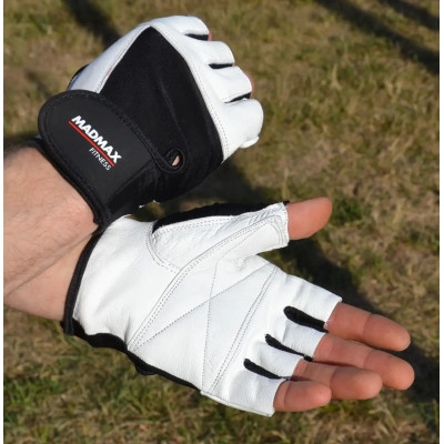 Рукавички для фітнесу MadMax MFG-444 Fitness White XXL (MFG-444-White_XXL)