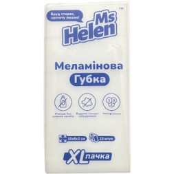 Губка для прибирання Ms Helen Меламінова Біла 10х6х2 см 10 шт. (4820281850097)