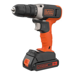 Шуруповерт Black&amp;Decker 18 В Li-Ion, 1.5Ah, 600 об/хв, 1,2 кг (BCD001C1)