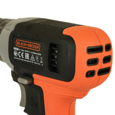 Шуруповерт Black&amp;Decker 18 В Li-Ion, 1.5Ah, 600 об/хв, 1,2 кг (BCD001C1)