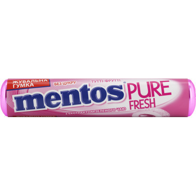 Жувальна гумка Mentos Pure Fresh со вкусом Тутти-Фрутти 15.57 г (8935001725404)
