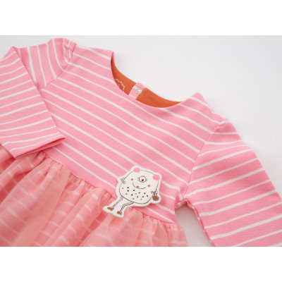 Плаття дитяче Tongs у смужку (2637-80G-pink)