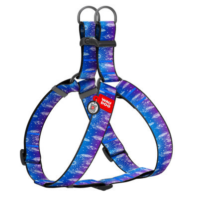 Шлея для собак WAUDOG Nylon з QR паспортом &quot;Ловець снів&quot; пластиковий фастекс XL (324-0063)
