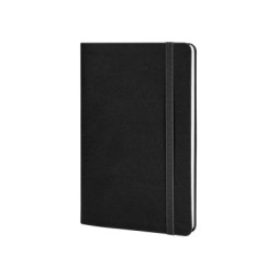Книга записна Optima А5 VIVELLA, м’яка обкладинка, гумка, білий блок лінія, чорний (O27104-01)