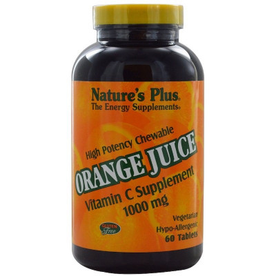 Вітамін Natures Plus Вітамін С, Orange Juice Vitamin C, 1000 мг, Nature&#039;s Plus, 6 (NTP2468)