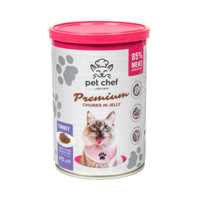 Вологий корм для кішок Pet Chef З індичкою 415 г (4820255193595)