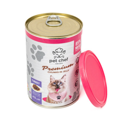 Вологий корм для кішок Pet Chef З індичкою 415 г (4820255193595)