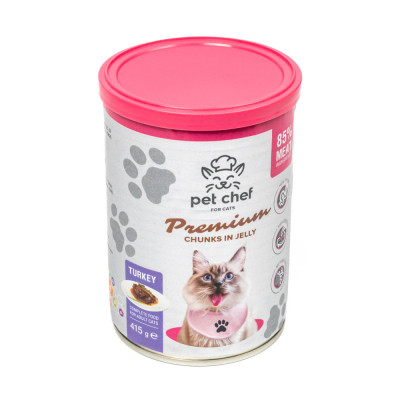 Вологий корм для кішок Pet Chef З індичкою 415 г (4820255193595)