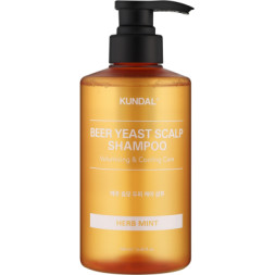 Шампунь Kundal Beer Yeast Hair Loss Relief Shampoo Herb Mint 500 мл (8809693257379)