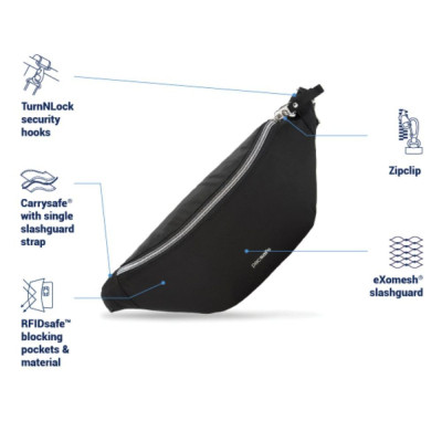 Сумка-бананка Pacsafe Stylesafe Sling Pack темно-синій (20635606)
