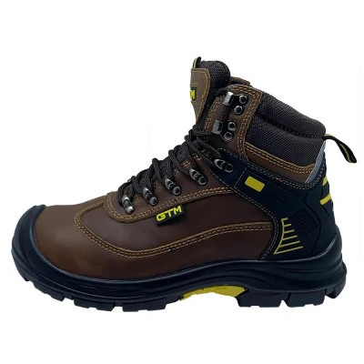 Чоботи робочі GTM р.47 композ.носок, шкіра коричневого кольору S1P SRC (SM-075-47)