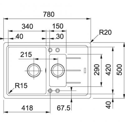 Мийка кухонна Franke BASIS BFG 651-78 (114.0272.634)