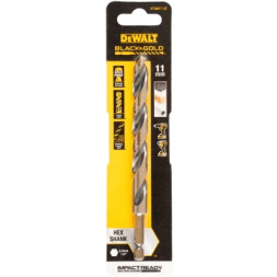 Свердло DeWALT по металу EXTREME IMPACT Black&amp;Gold, HSS-G, 11 х 144,9 х 106,9 мм, 1 шт. (DT20617)