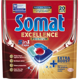 Таблетки для посудомийних машин Somat Excellence 5-в-1 20 шт. (9000101808384)