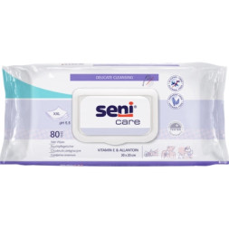 Вологі серветки Seni Care Для догляду за тілом 30 х 20 см 80 шт. (5900516422417)
