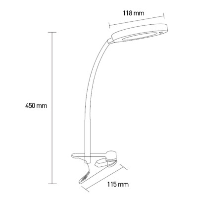 Настільна лампа Eurolamp 6W 5000K (LED-TLP-6W(black))