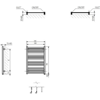 Сушарка для рушників Terma Marlin One 780x530 (WWMRN078053KS95E1U)