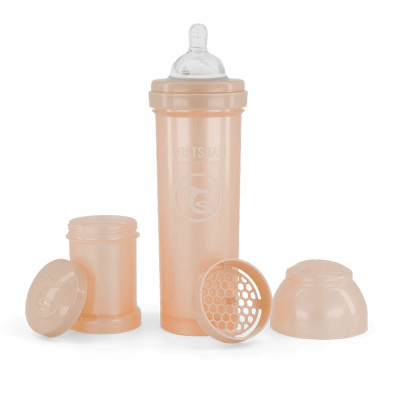 Пляшечка для годування Twistshake Pearl Champagne 330 мл, антиколікова, силіконова (78391)