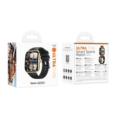 Смарт-годинник HOCO Y28 AMOLED Smart sports watch (call version) Gold (6942007648493)