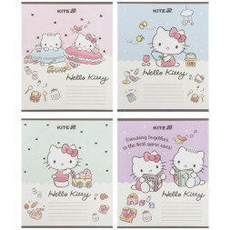 Зошит Kite Hello Kitty, 12 аркушів, коса лінія (HK25-235-1)