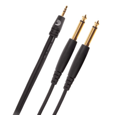 Інсертний кабель D&#039;Addario Custom Series 1/8&quot; to Dual 1/4&quot; Audio Cable (1.8m) (PW-MPTS-06)