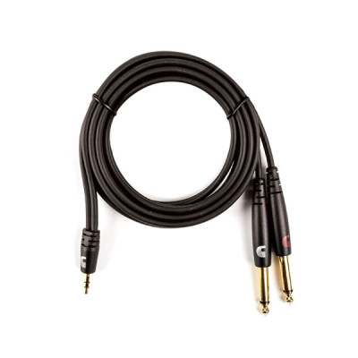 Інсертний кабель D&#039;Addario Custom Series 1/8&quot; to Dual 1/4&quot; Audio Cable (1.8m) (PW-MPTS-06)