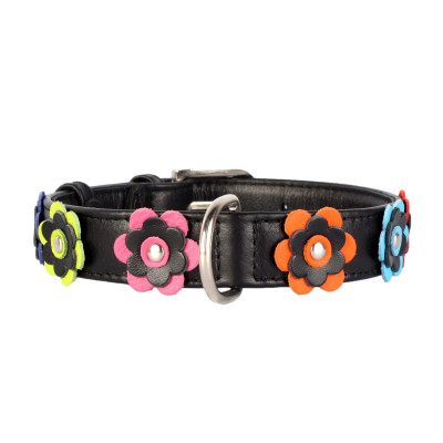 Нашийник для тварин Collar GLAMOUR з оздобленням &quot;Аплікація&quot; Ш 35 мм Д 46-60 см чорний (35041)