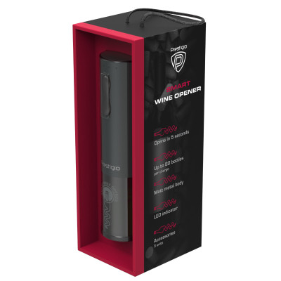 Винний набір Prestigio Bolsena Electric wine opener Black (PWO101BK_EN)
