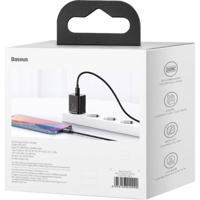 Зарядний пристрій Baseus 1 Type-C 20W (CCSUP-B01)
