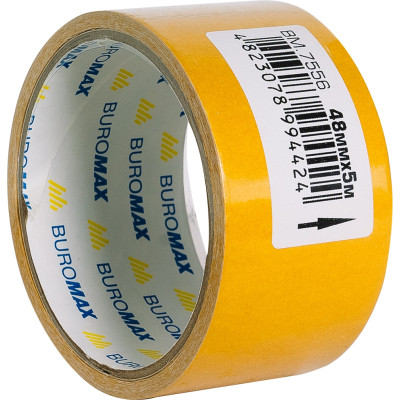 Скотч Buromax двосторонній на тканинній основі 48 мм х 5 м (BM.7556)