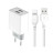 Зарядний пристрій XO L65 адаптер 2USB / 2.4А + Type-C white (XO-L65-TC)