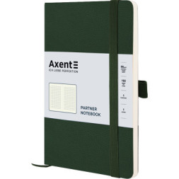 Блокнот Axent Partner Soft Skin 125x195 мм 96 аркушів у клітинка Зелений (8616-23-A)