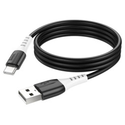 Дата кабель USB 2.0 AM to Type-C 1.0m 3A Black HOCO (6931474768575)