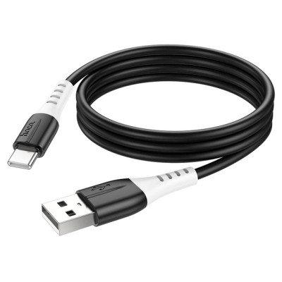 Дата кабель USB 2.0 AM to Type-C 1.0m 3A Black HOCO (6931474768575)