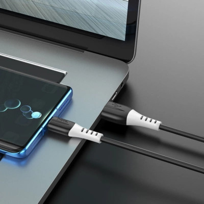 Дата кабель USB 2.0 AM to Type-C 1.0m 3A Black HOCO (6931474768575)