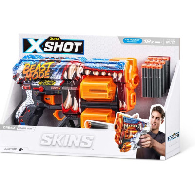 Іграшкова зброя Zuru X-Shot Швидкострільний бластер Skins Dread Beast Out (12 патронів) (36517P)